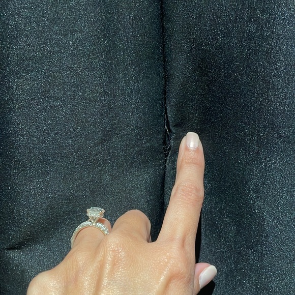 Betsy & Adam | Hi-Low Fit & Flare Dress | Size 6 Petite | Elegant Evening Look - Picture 6 of 7